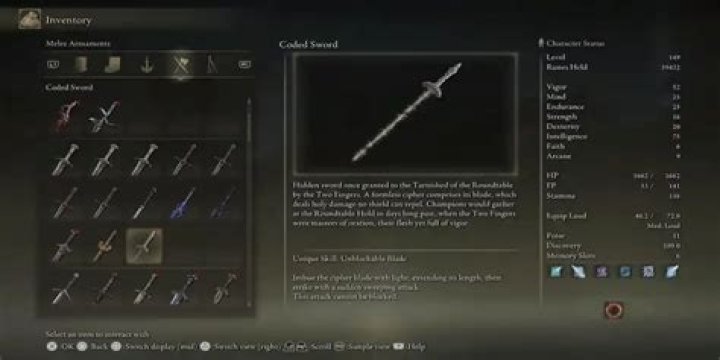 How to Get Coded Sword in Elden Ring